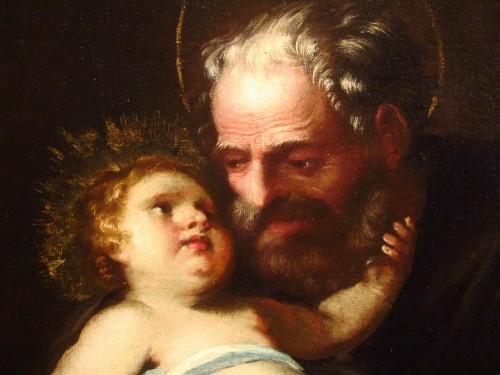 Saint Joseph avec l'Enfant - Carlo Francesco Nuvolone (Milano1609-1662) - Romano Ischia